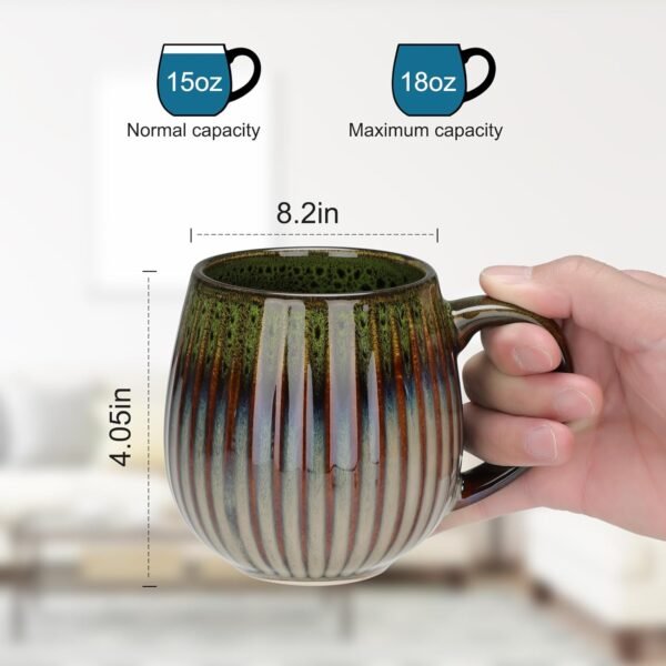 Large Ceramic Mug (17oz) for Coffee & Tea (Home/Office) - Image 3