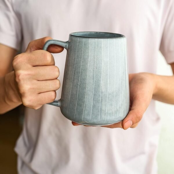 Ceramic Coffee Mug with Large Handle - Image 4