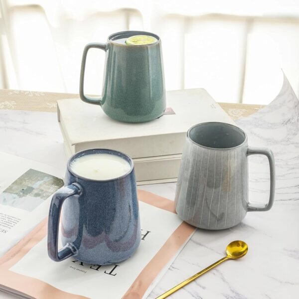 Ceramic Coffee Mug with Large Handle - Image 5