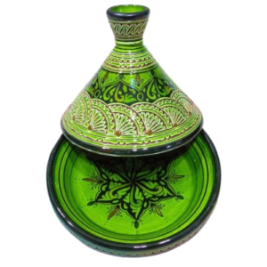 Large Hand-Painted Ceramic Tajine (25cm) for Serving or Display