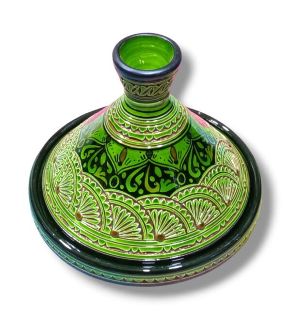 Large Hand-Painted Ceramic Tajine (25cm) for Serving or Display - Image 3