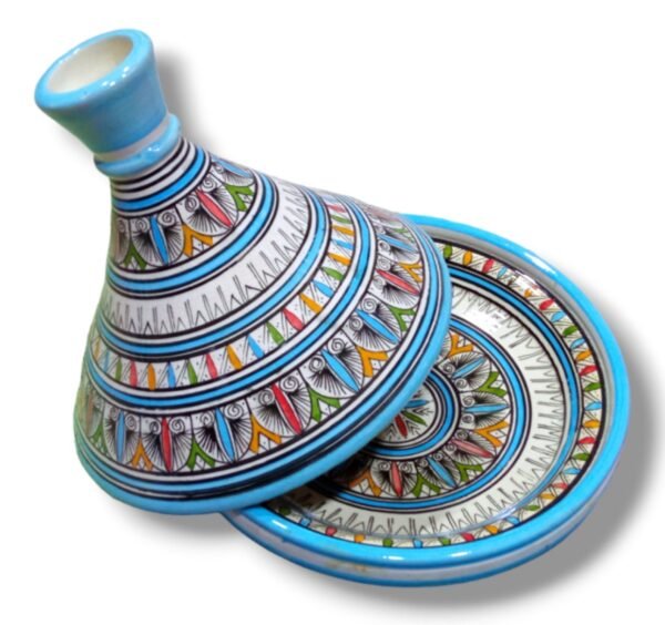 25cm Large Tagine Hand-painted Pottery Tajine Handmade - Image 2