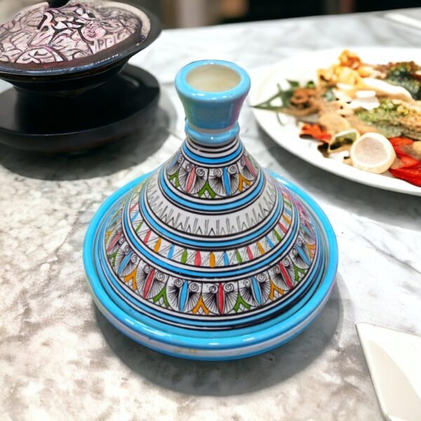 25cm Large Tagine Hand-painted Pottery Tajine Handmade - Image 3