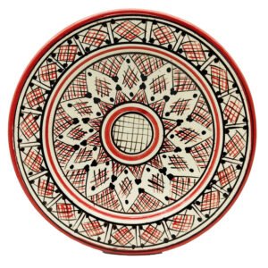 Moroccan Ceramic Plate with Geometric