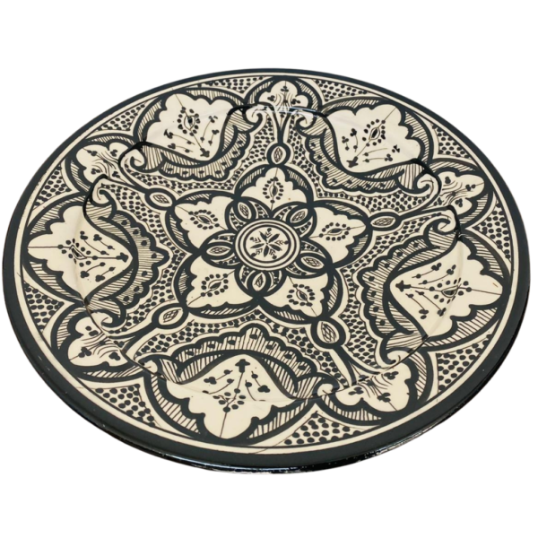 Handmade Safi Ceramic Plate with Traditional Moroccan Design