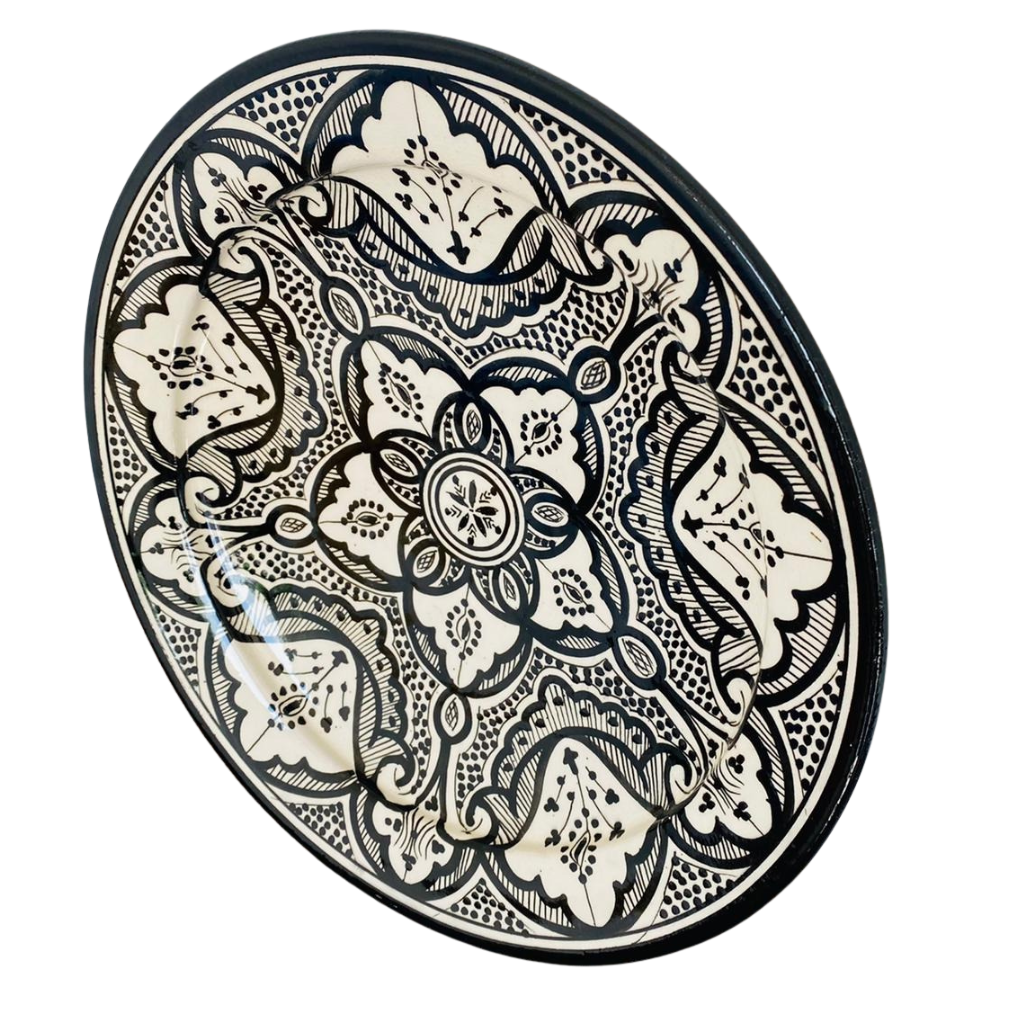Handmade Safi Ceramic Plate with Traditional Moroccan Design Image 2