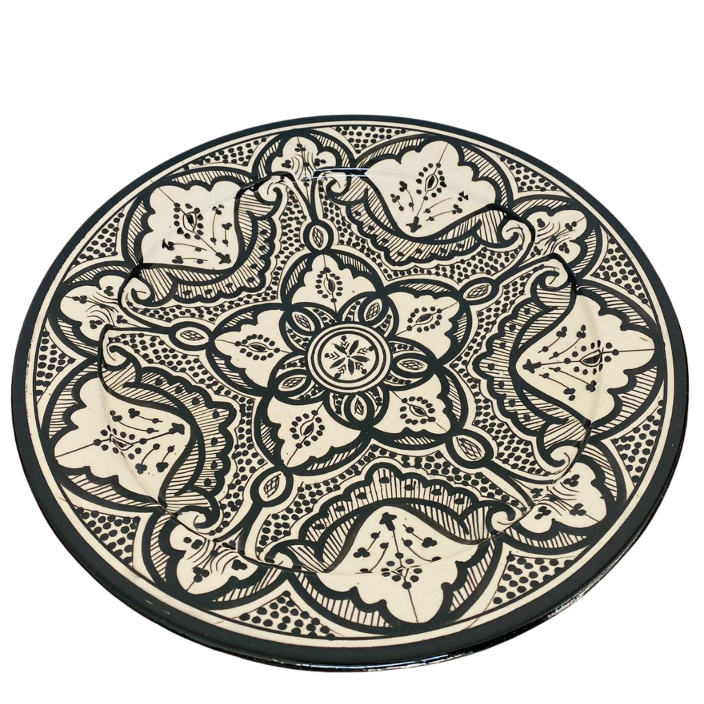 Handmade Safi Ceramic Plate with Traditional Moroccan Design Image 3