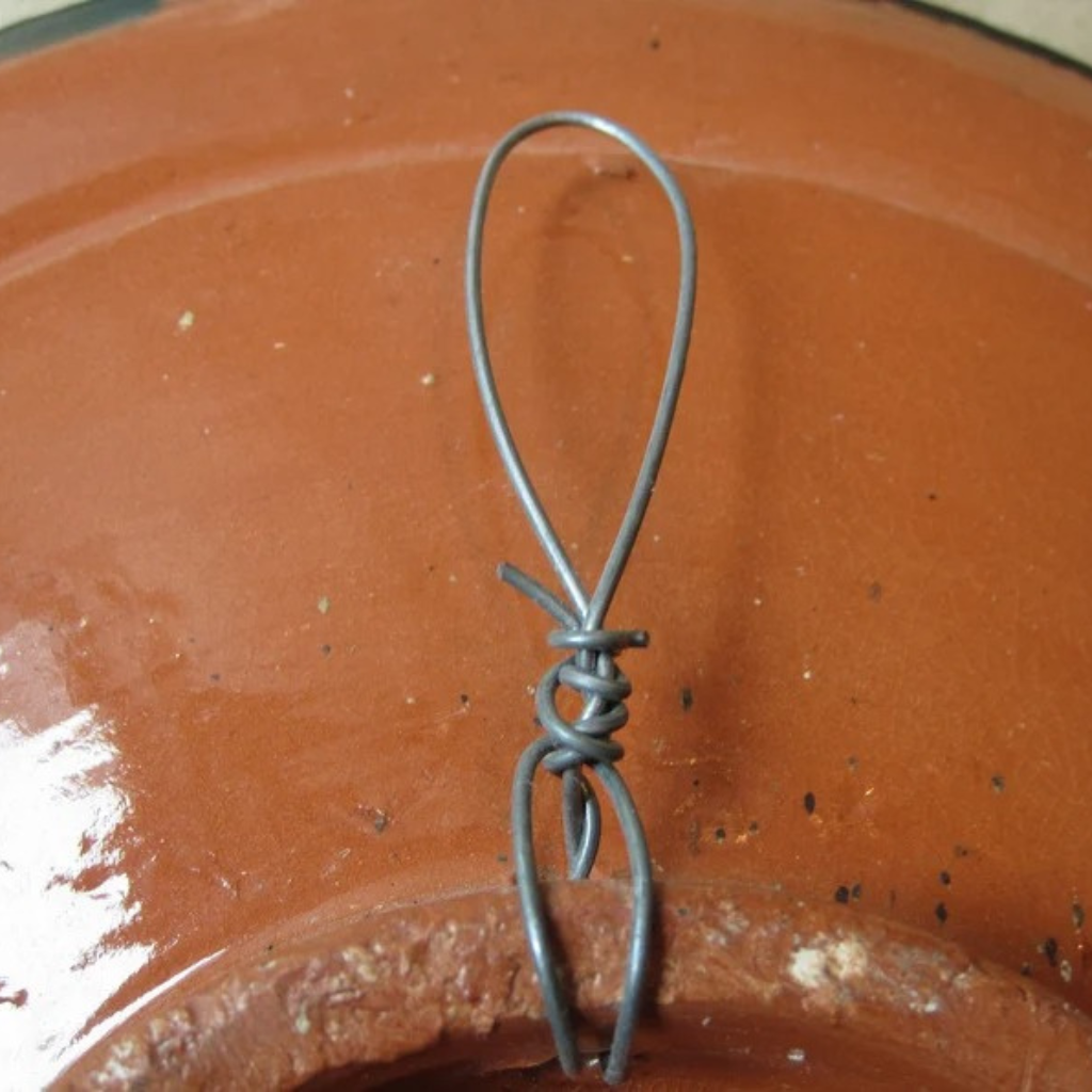 Hand Painted Moroccan Safi Pottery Plate with Traditional Blue Patterns Image 5