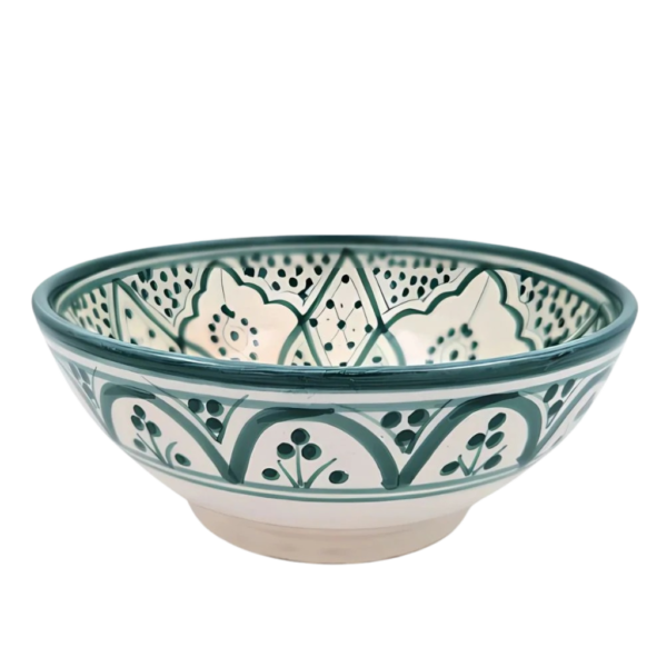 Handcrafted Moroccan Ceramic Bowl with Traditional Geometric Design