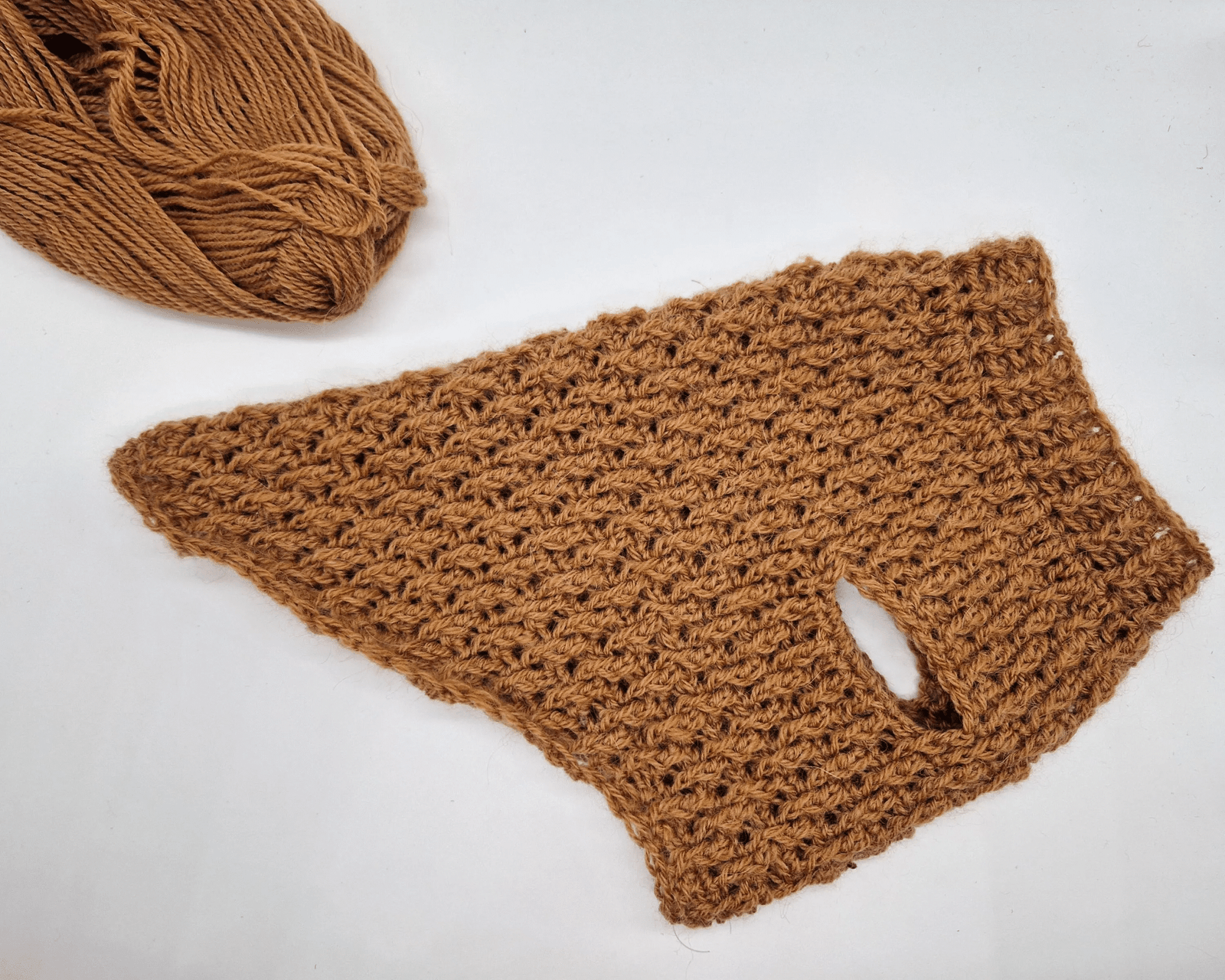 Brown Textured Crochet Dog Sweater Pullover for Small Pets Image 3