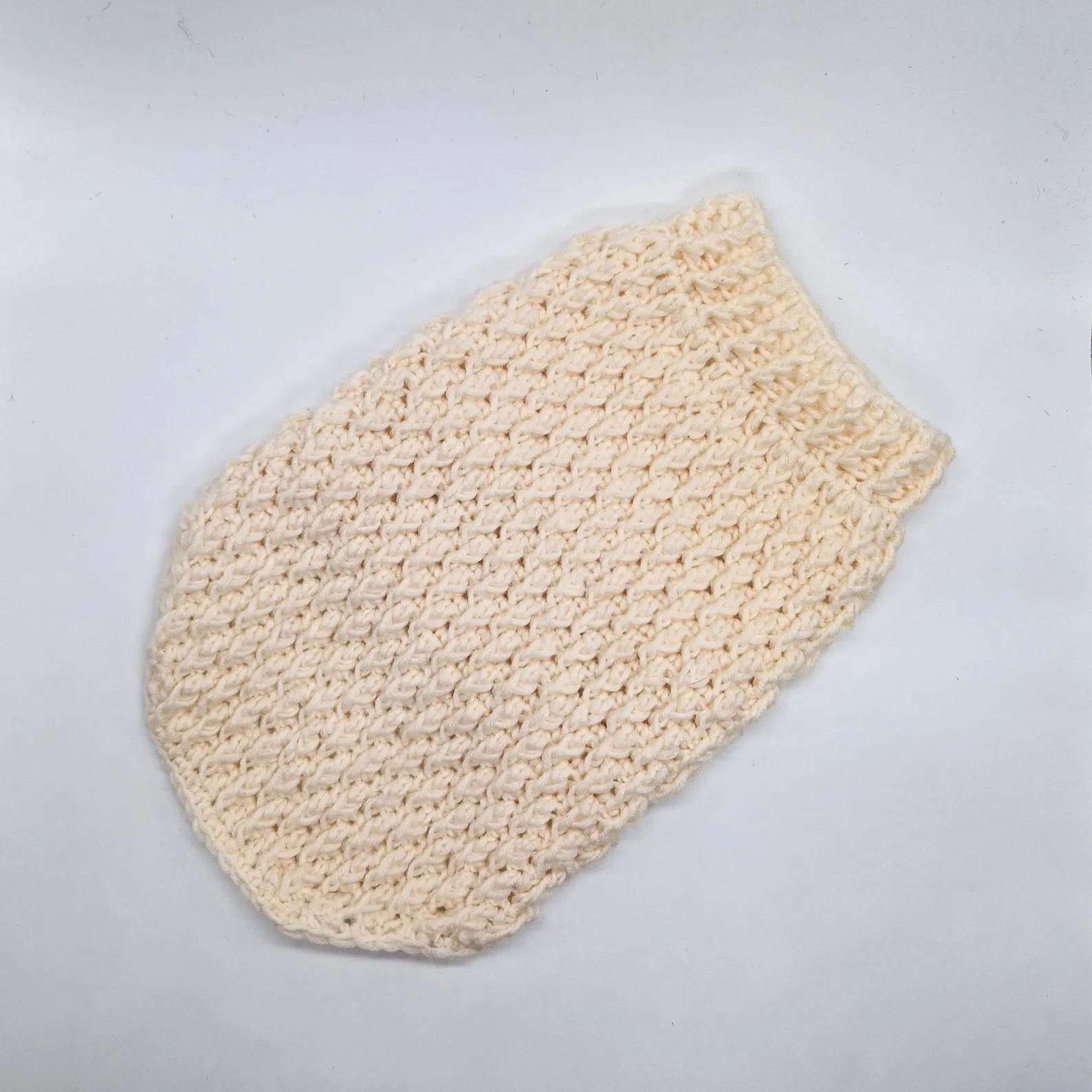 Cream Textured Crochet Dog Sweater Pullover for Small Pets Image 4